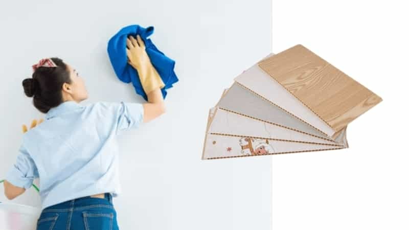 vệ sinh tấm nhựa nano sau khi ốp