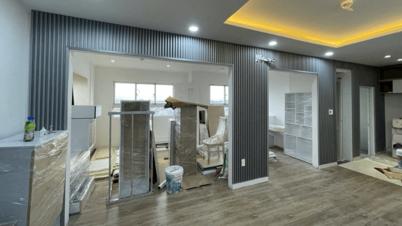 ốp tường bằng tấm nhựa nano PVC