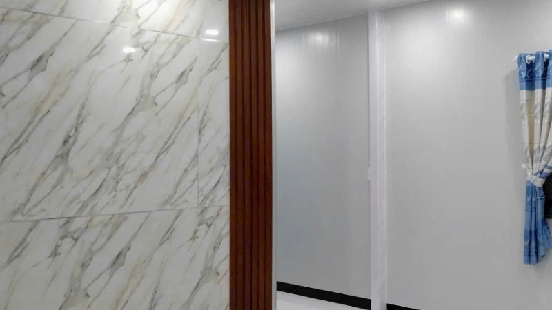 mẫu tấm nhựa ốp tường phòng ngủ vân đá