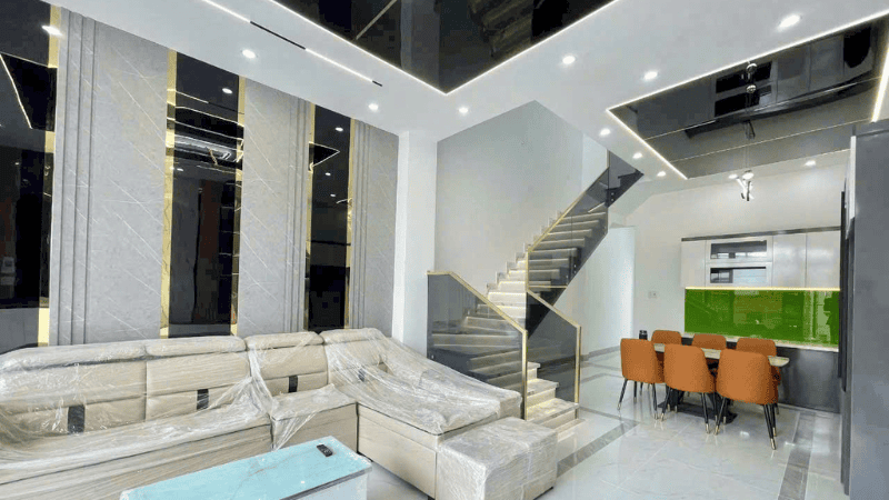 Tấm nhựa gia đá ứng dụng trong phòng khách