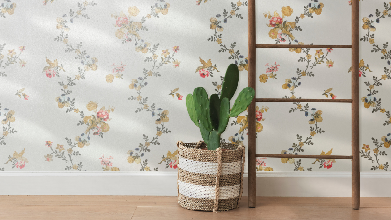giấy dán tường hoa