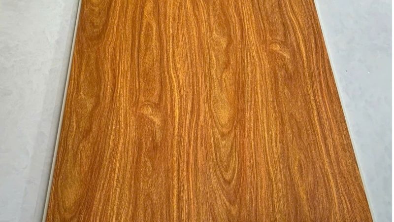 Sàn nhựa giả gỗ TAT03 gây ấn tượng với tông nâu vàng ánh đồng